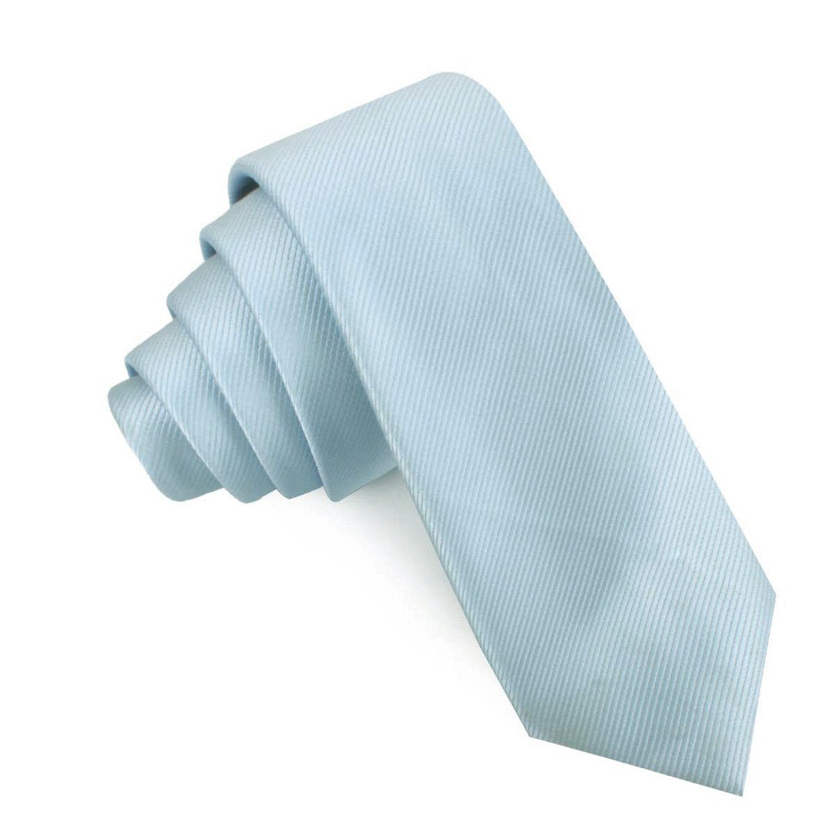 Light Silver Sage Twill Skinny Tie