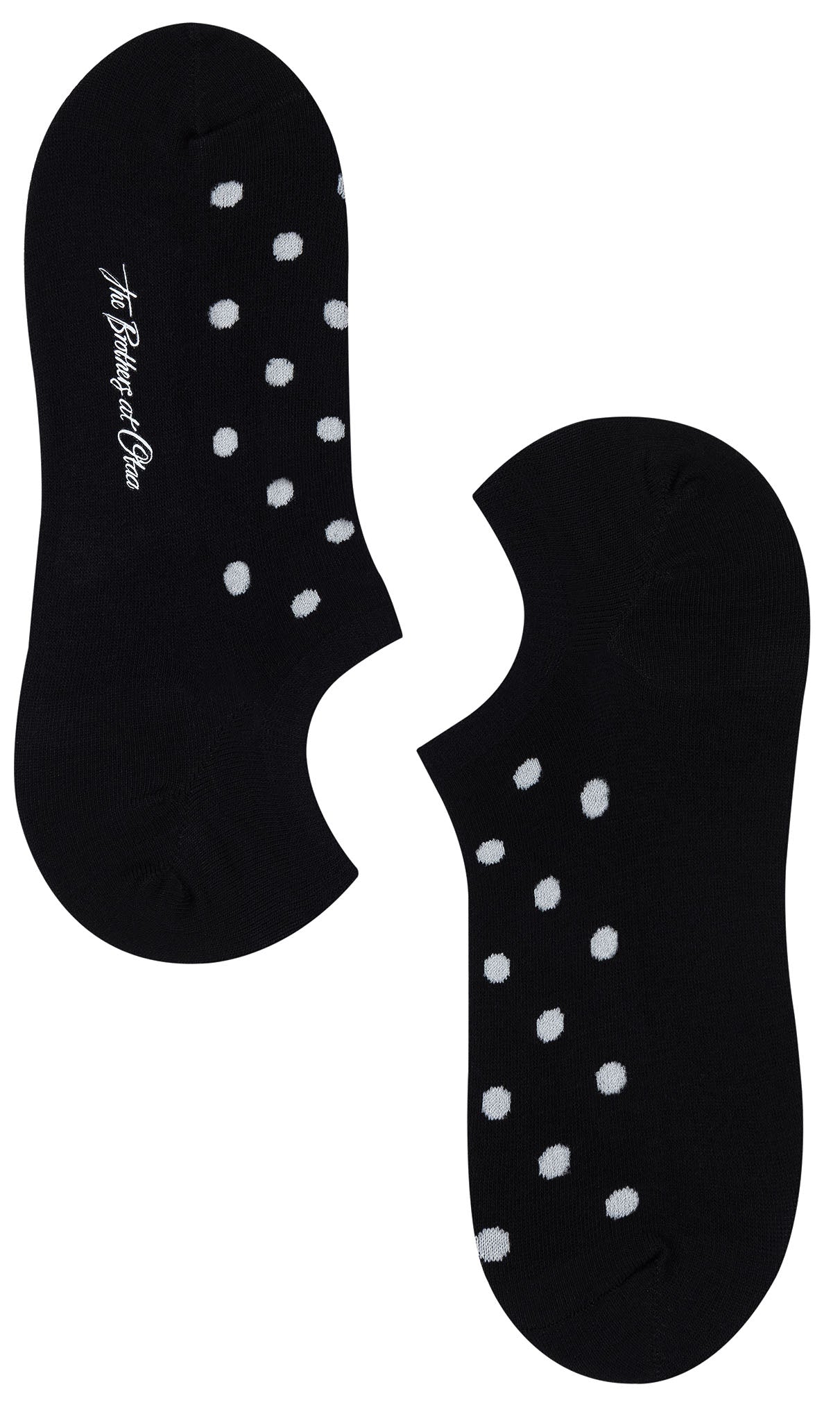 Bond Black White Polka Dot Low Cut Socks