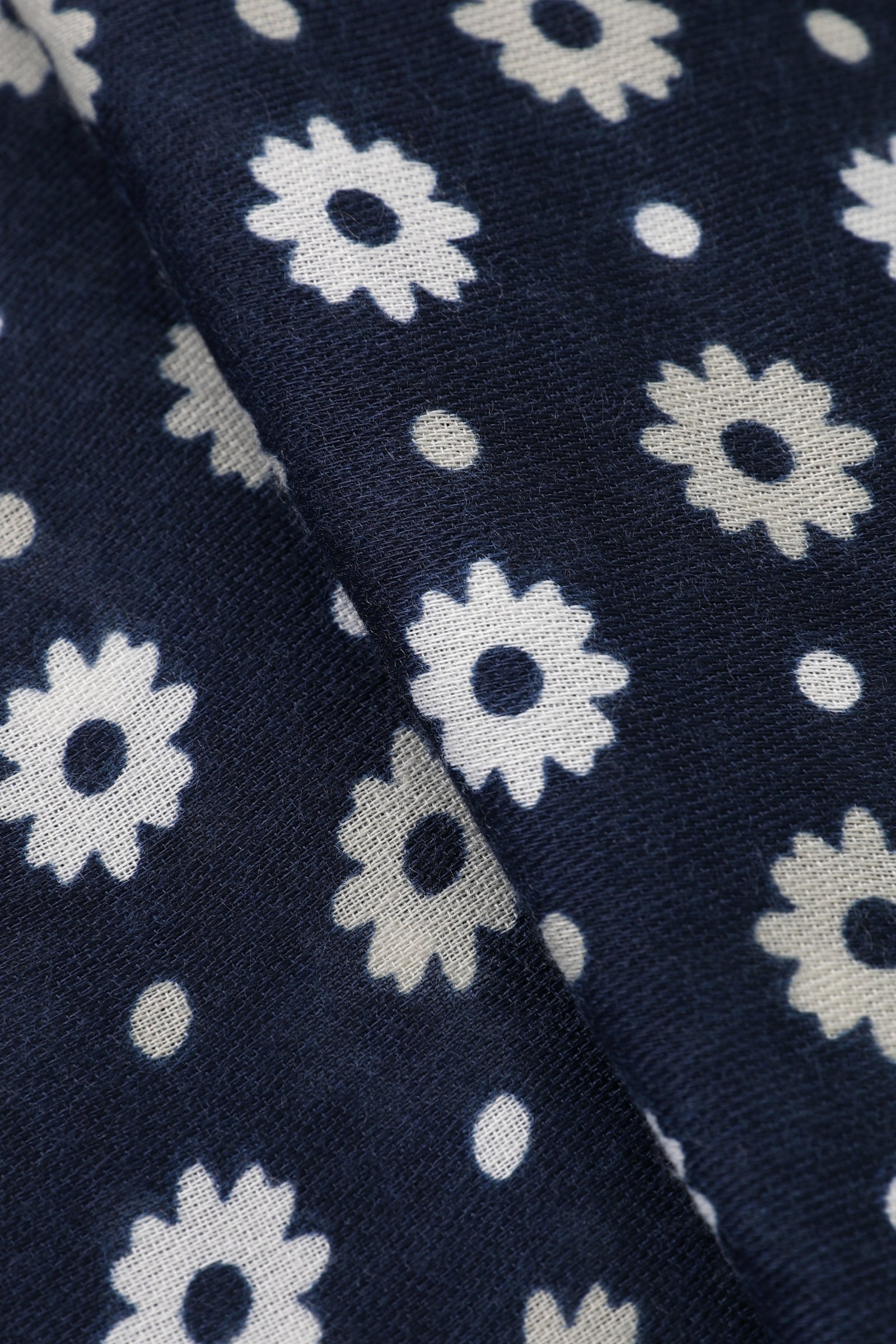 Navy Moonlight White Daisy Scarf