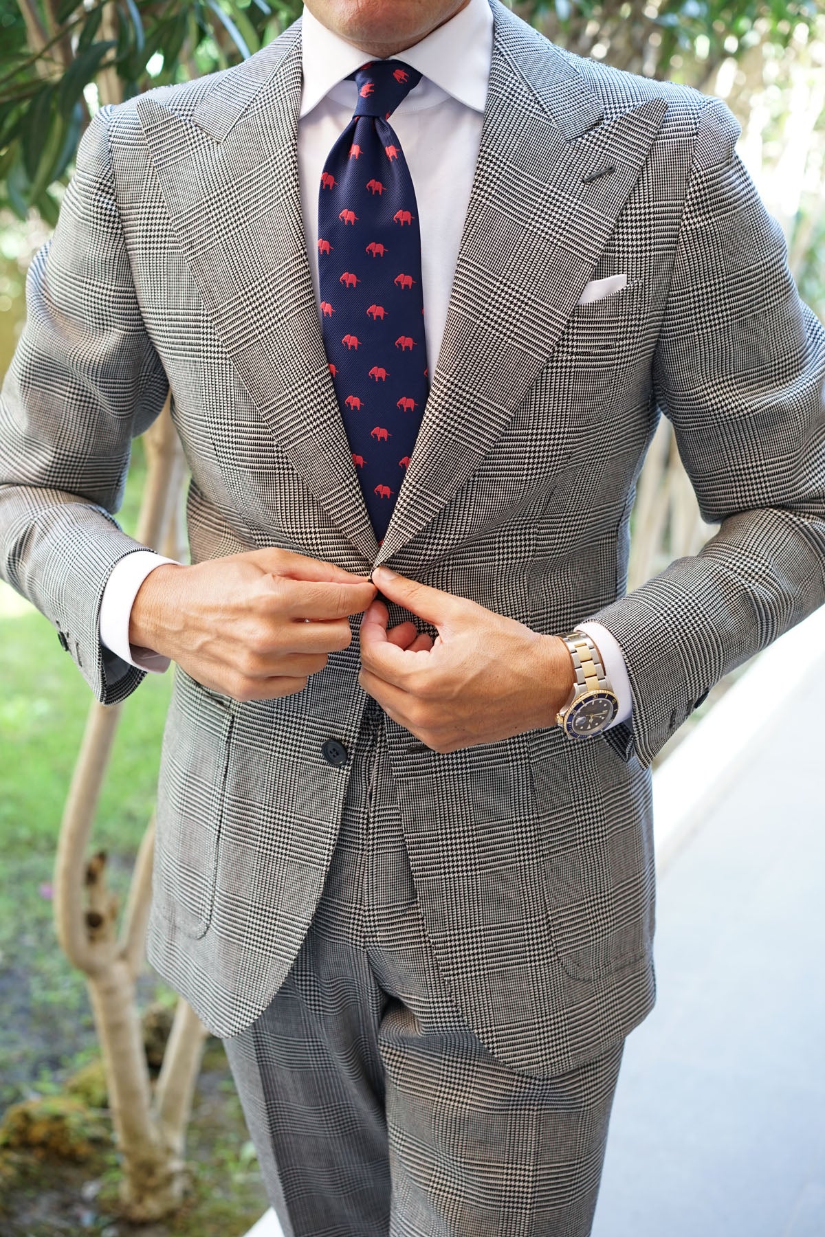 Pink Elephant Necktie