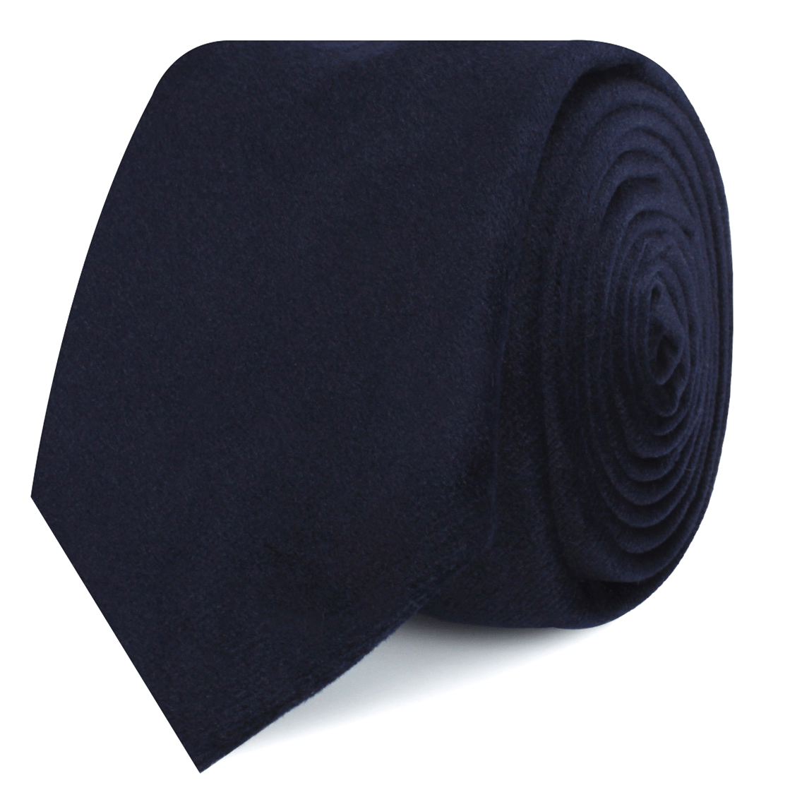 Navy Blue Bond Velvet Skinny Tie