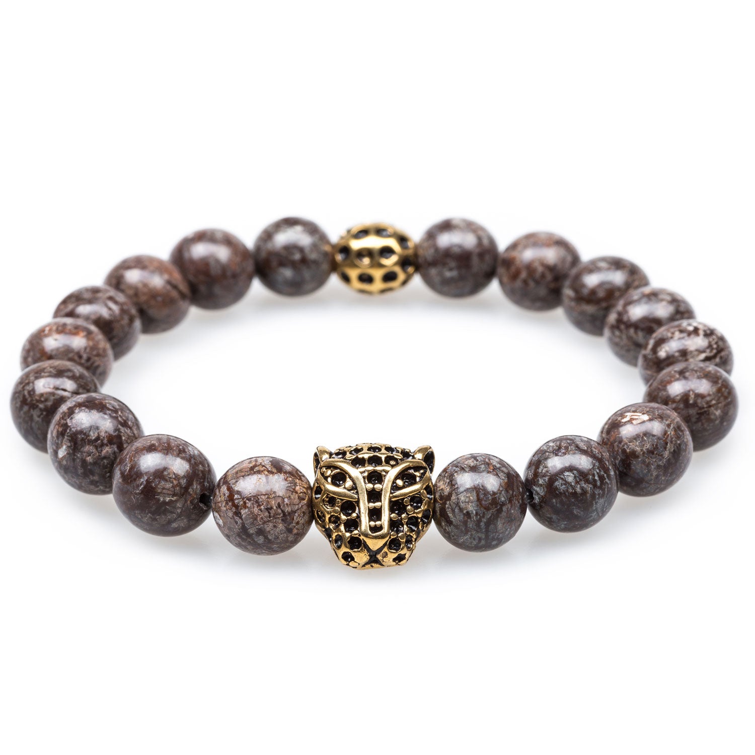 Brown Charcoal Rutile Amazonian Panther Bracelet