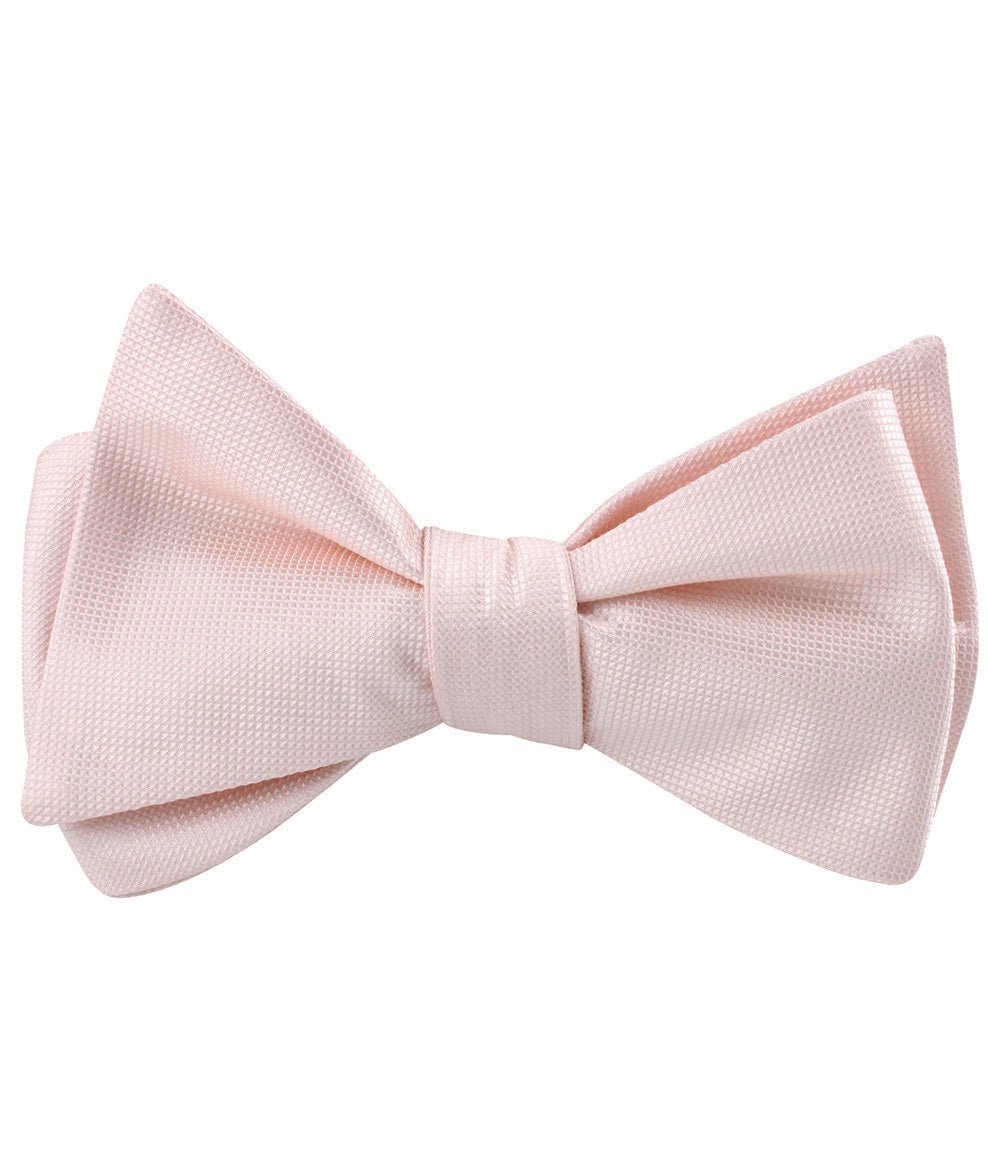 Liege Blush Pink Diamond Self Bow Tie