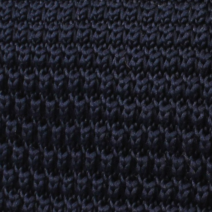 Oxford Navy Blue Pointed Knitted Tie