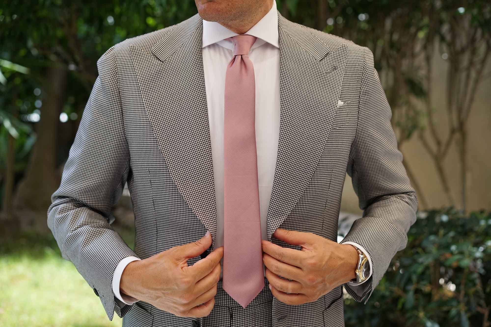 Dusty Rose Twill Skinny Tie