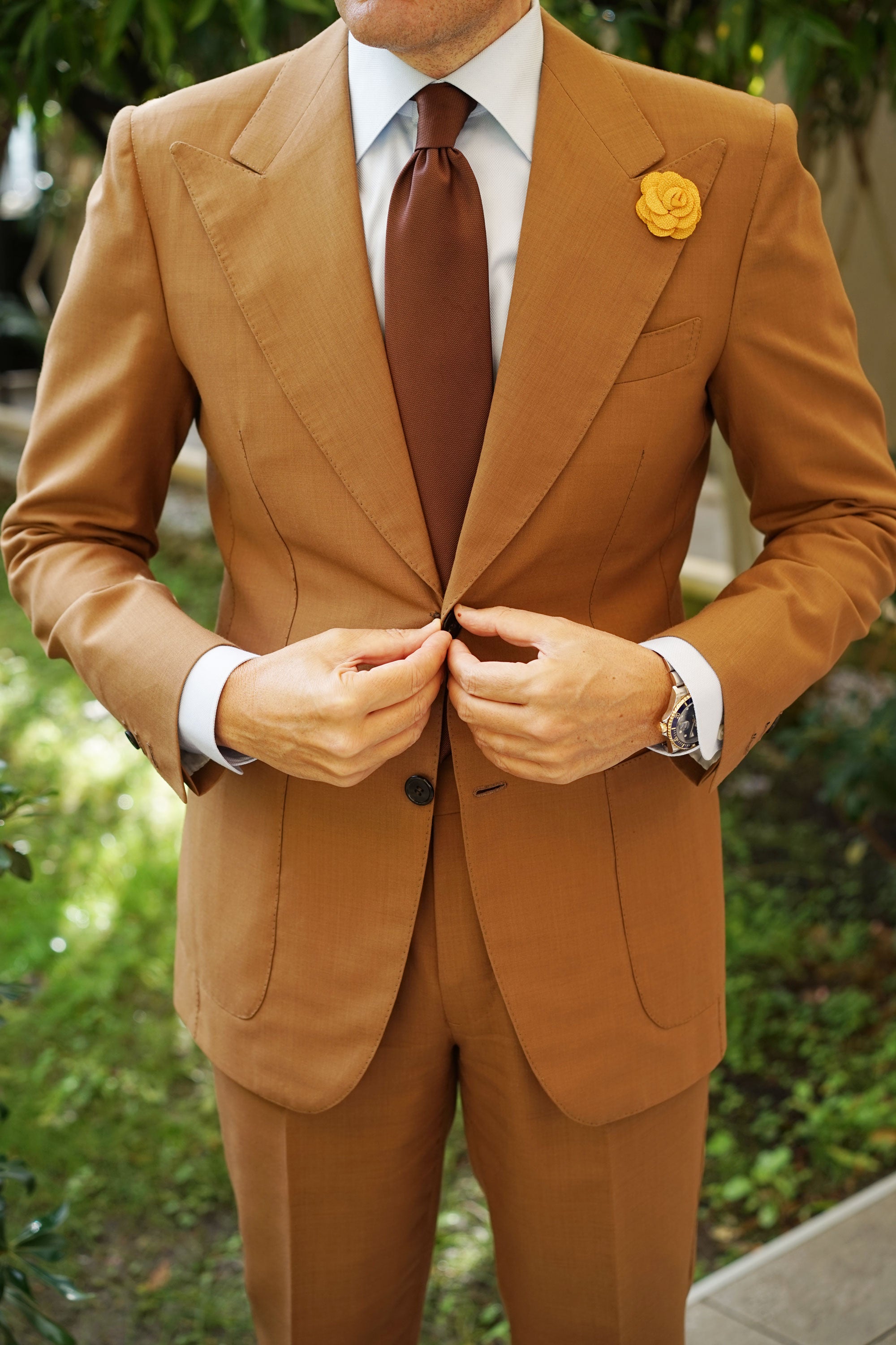 Butterscotch Lapel Flower