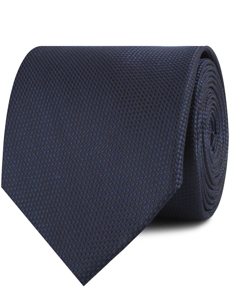 Navy Blue Oxford Stitch Necktie