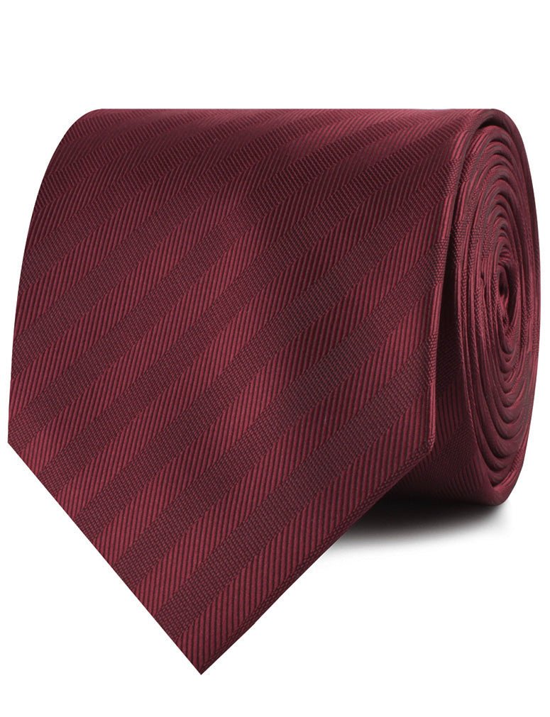 Merlot Wine Striped Necktie