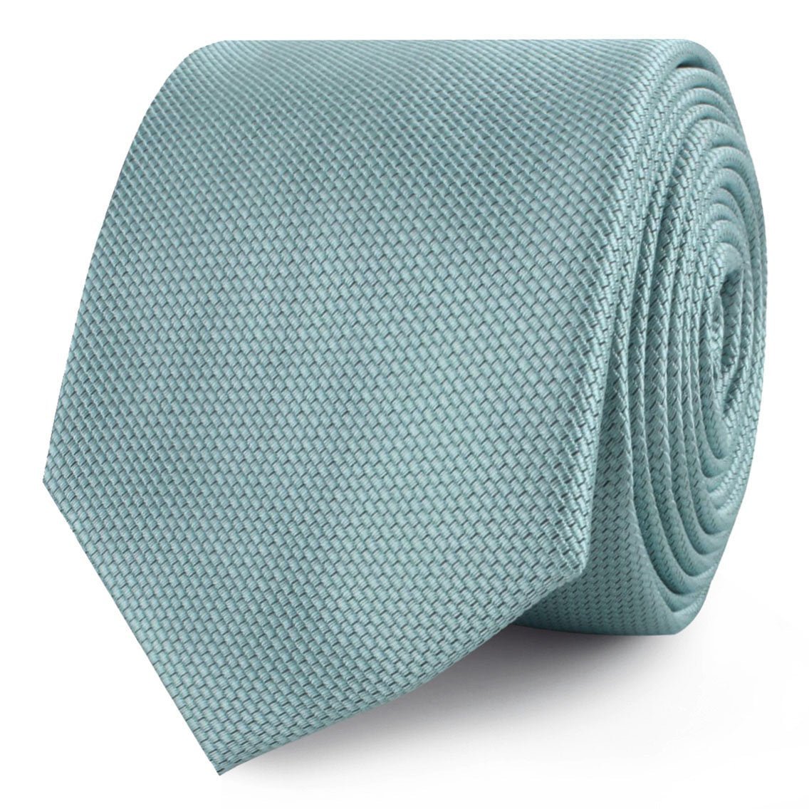 Turkish Teal Blue Weave Skinny Tie