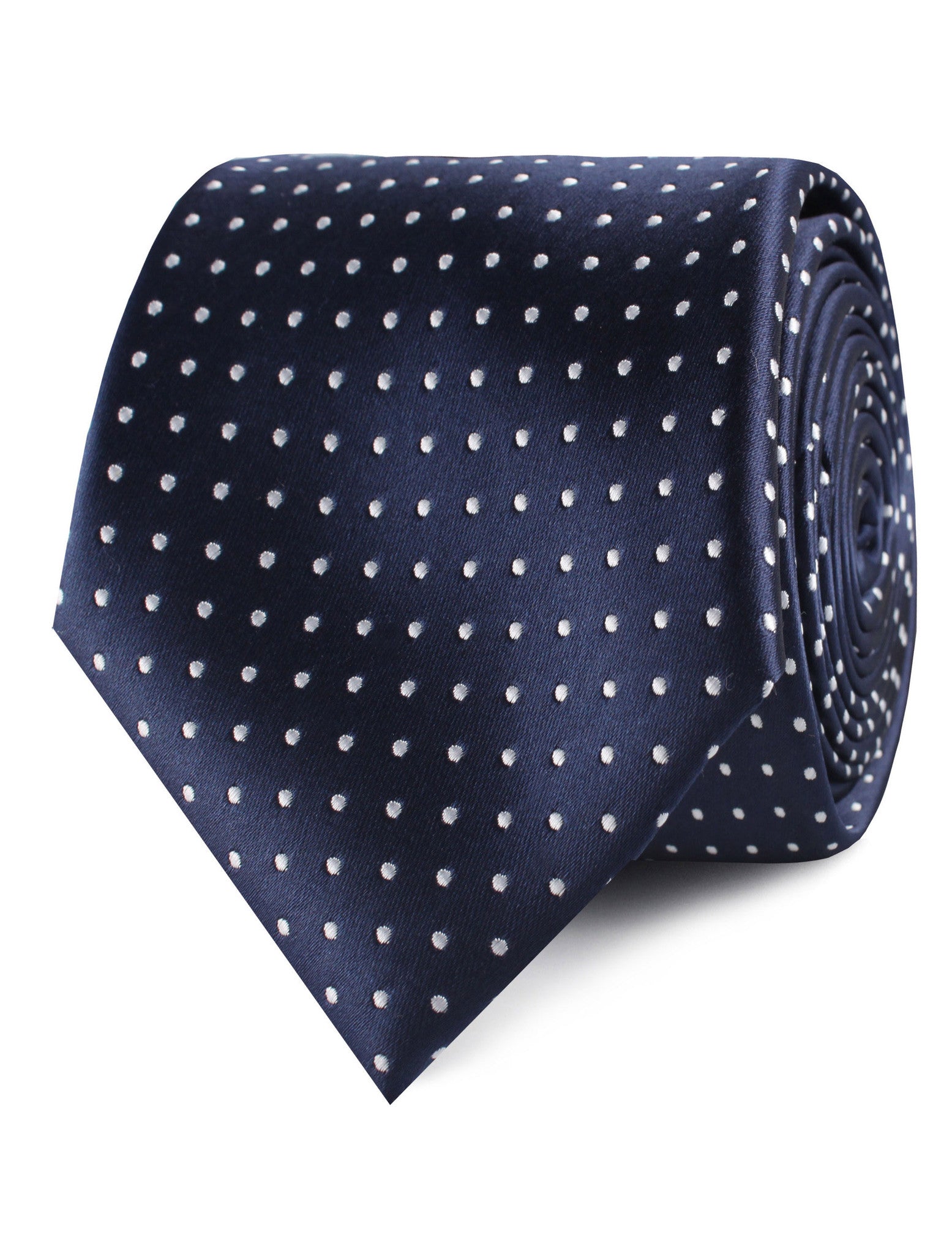 Midnight Blue Mini Pin Dots Tie