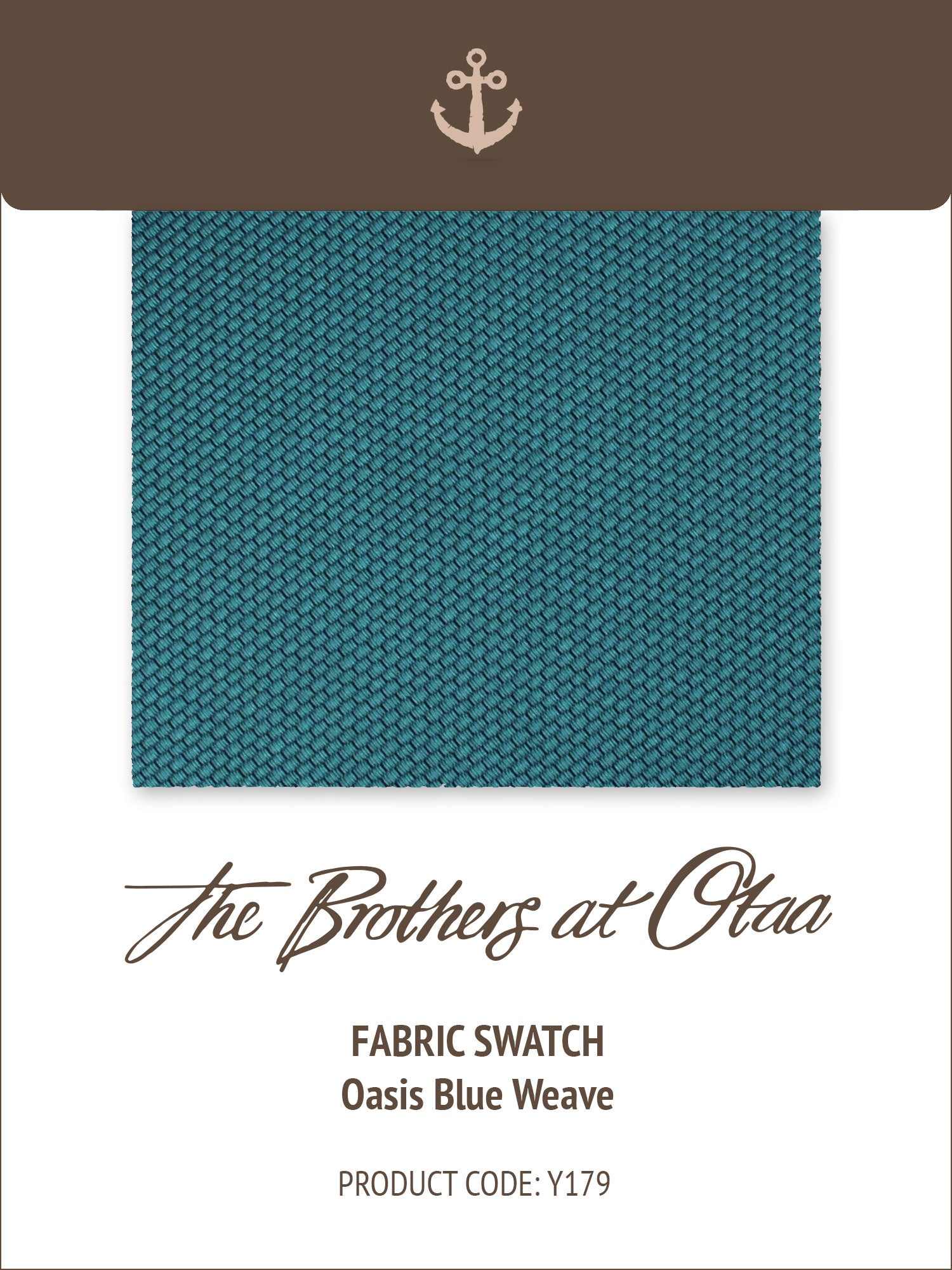 Fabric Swatch (Y179) - Oasis Blue Weave