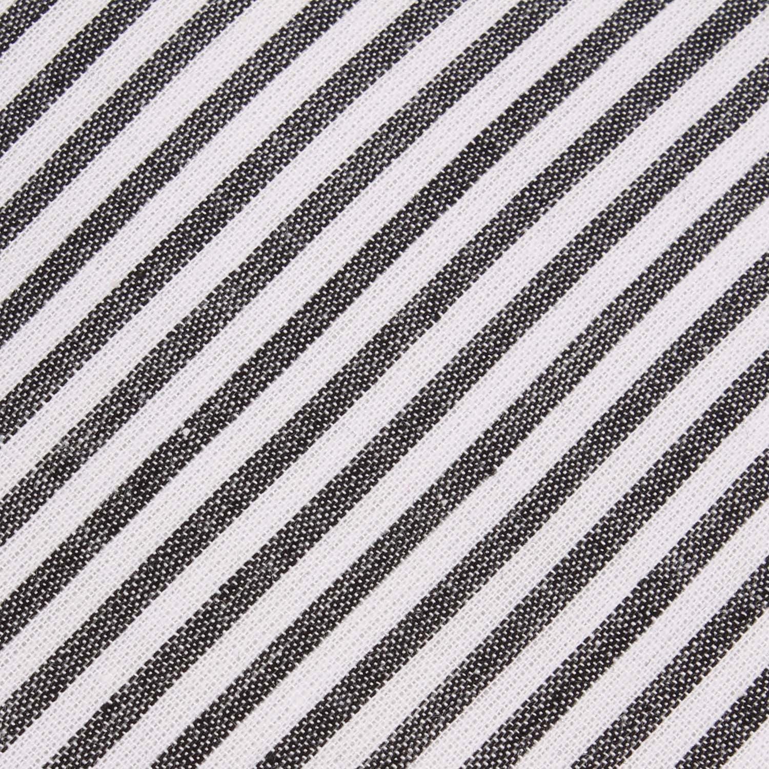 Black and White Chalk Stripes Cotton Pocket Square