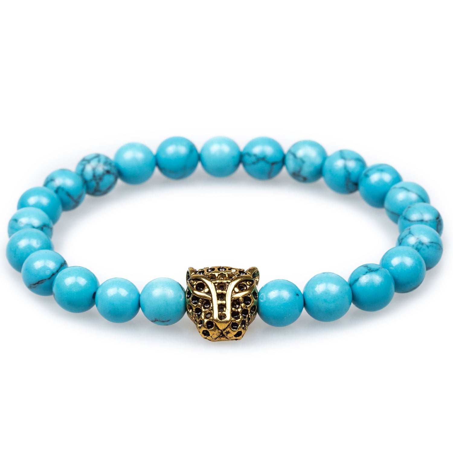 Cairo Blue Turquoise Black Panther Bracelet