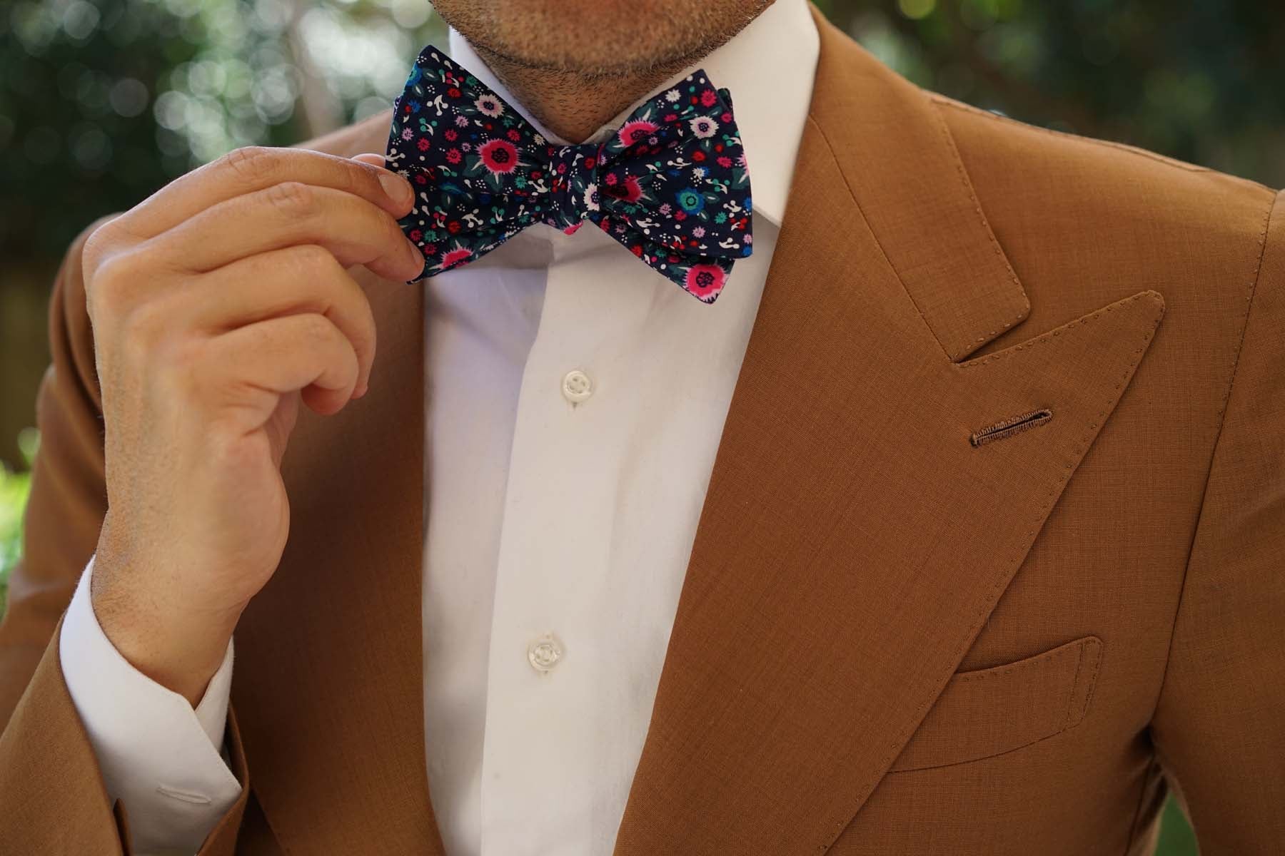 Nairobi Floral Self Bow Tie