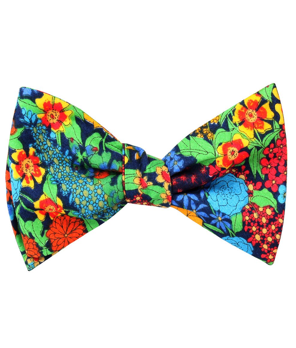 Amazonian Jungle Floral Self Bow Tie