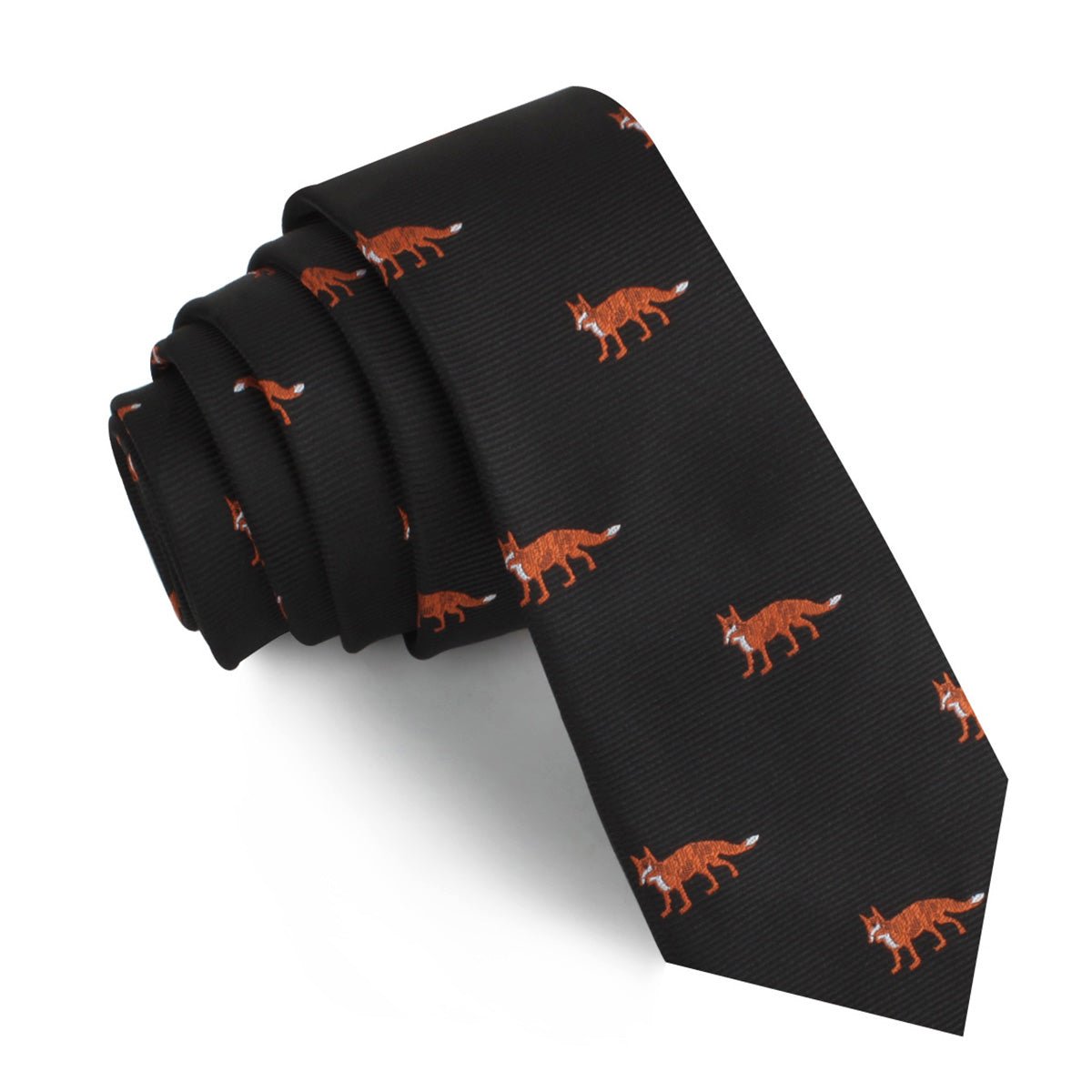 Japanese Ezo Red Fox Skinny Tie