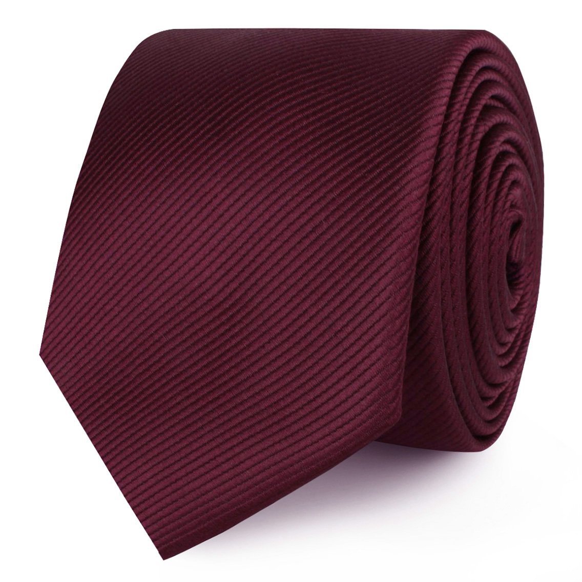 Dark Merlot Wine Twill Skinny Tie