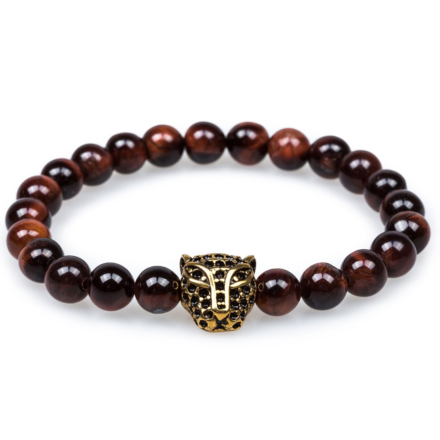 Florida Red Tiger Eye Black Panther Bracelet