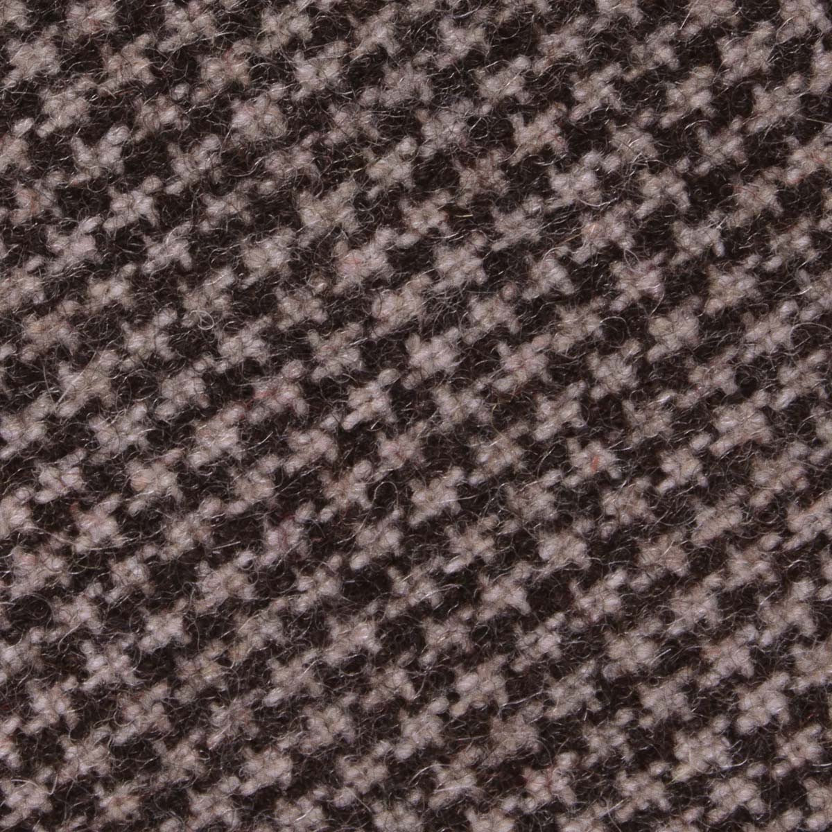 Brown Karakul Houndstooth Wool Diamond Self Bow Tie