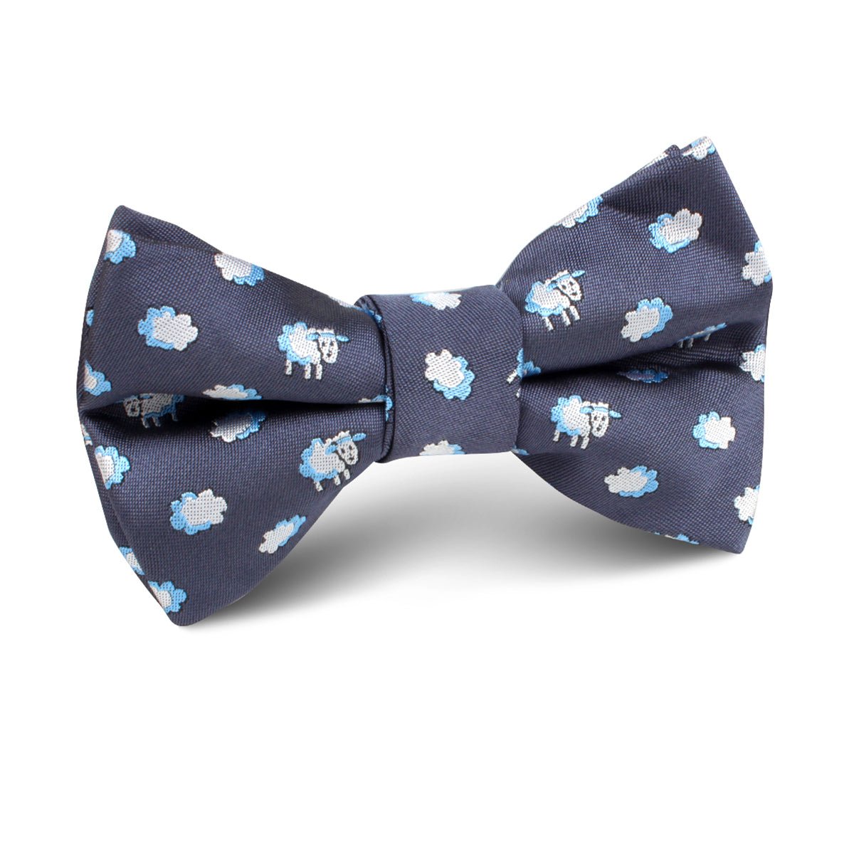 Sleepy Sheep Grey Kids Bow Tie