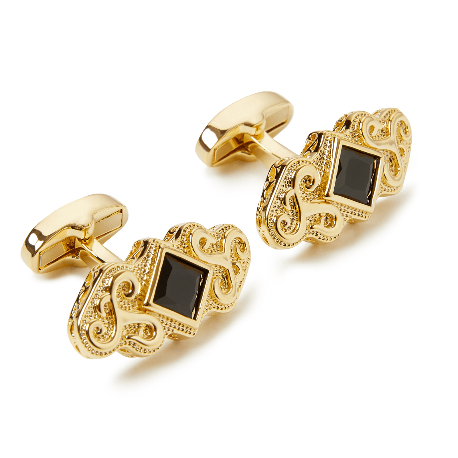 Buenos Black Filigree Cufflinks