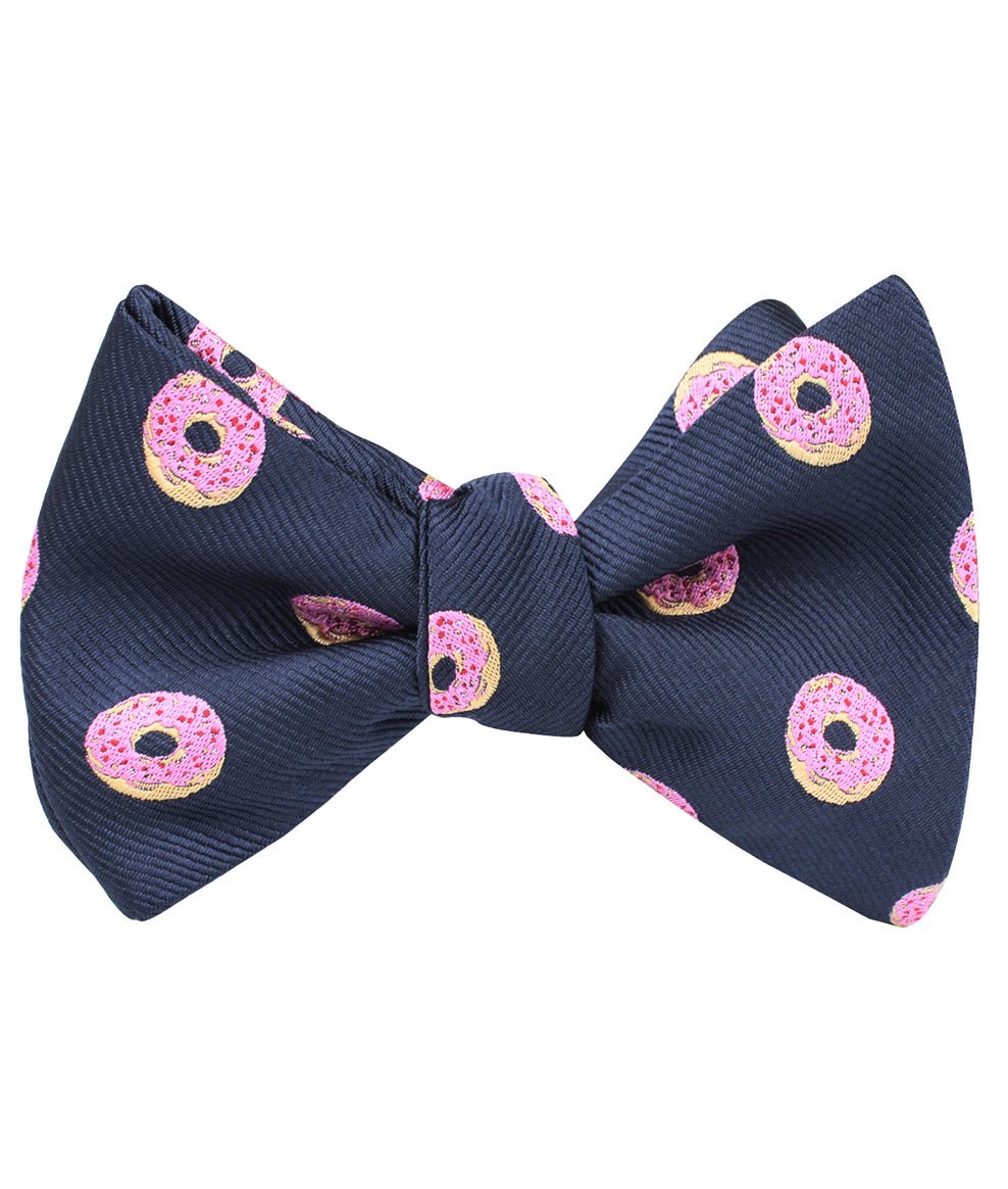 Pink Donuts Self Bow Tie