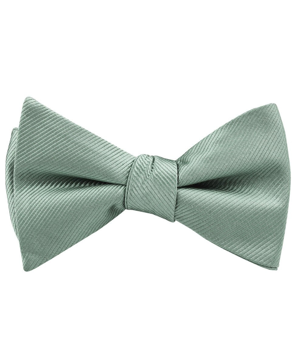 Sage Green Twill Self Bow Tie