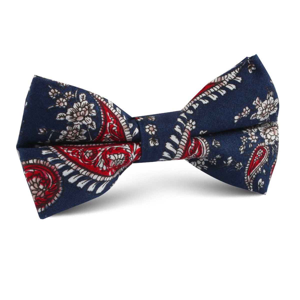 Trasimeno Blue with Red Paisley Kids Bow Tie