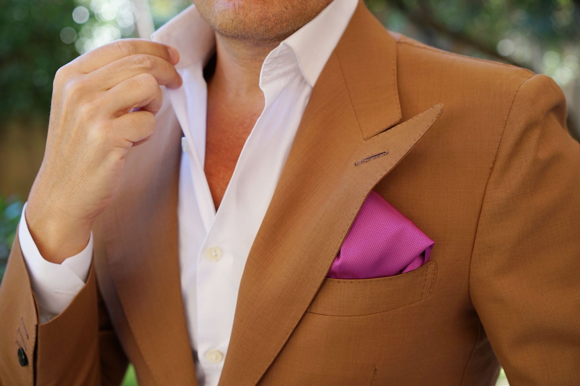 Wild Orchid Purple Weave Pocket Square