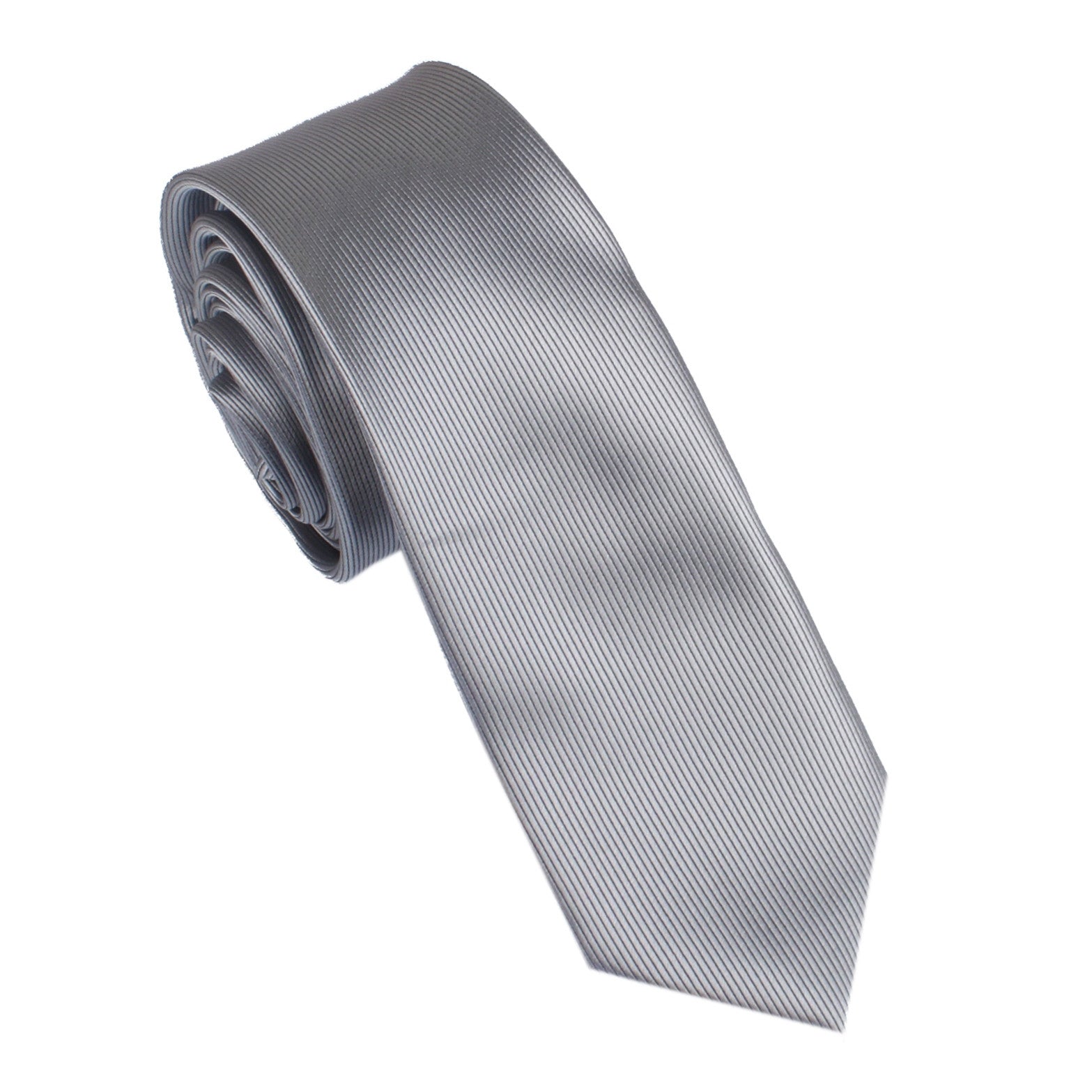 Silver Skinny Tie