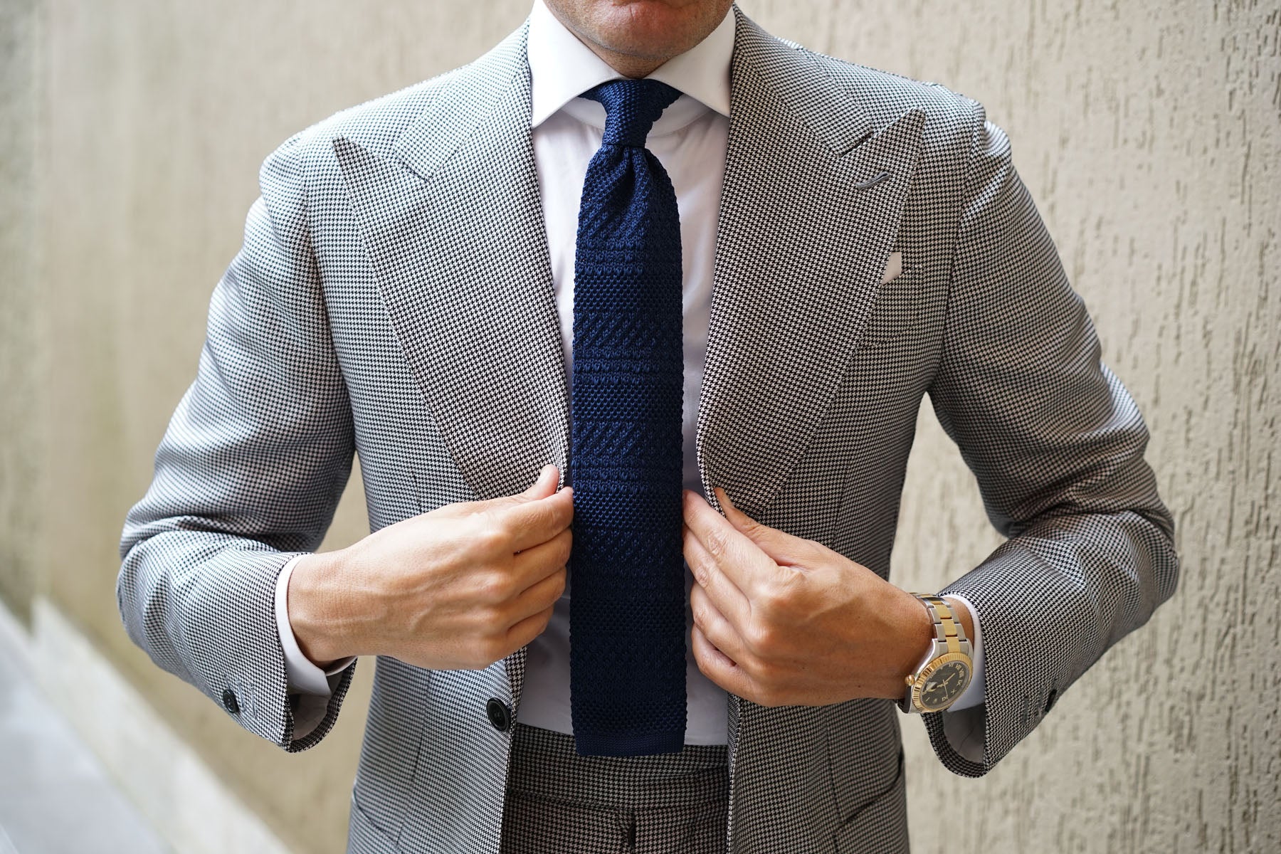 Prussian Navy Blue Knitted Tie