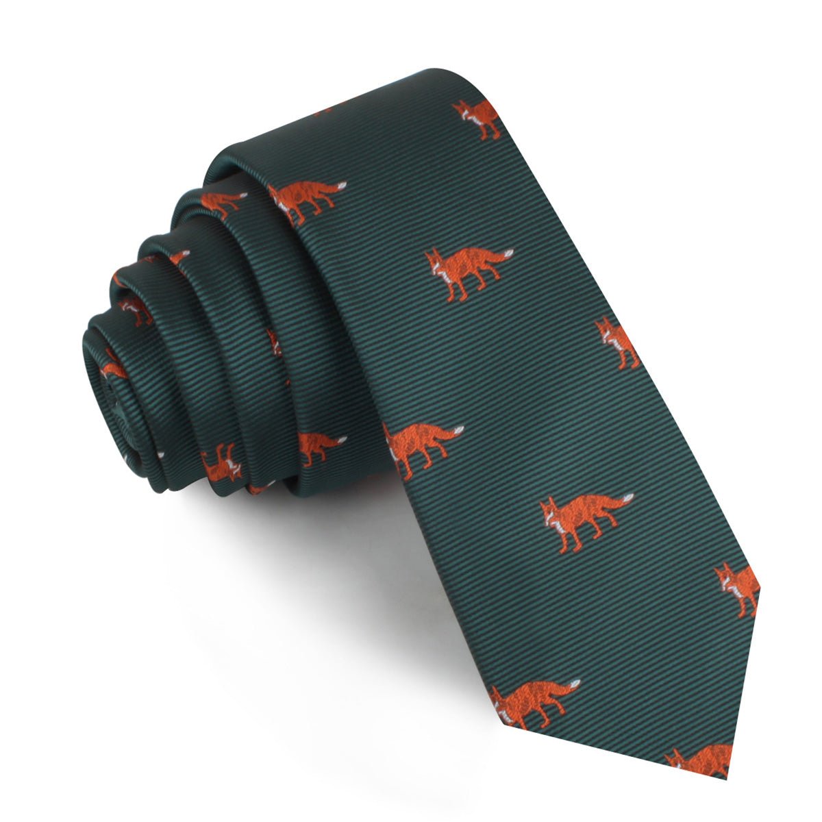 Culpeo Fox Dark Green Skinny Tie