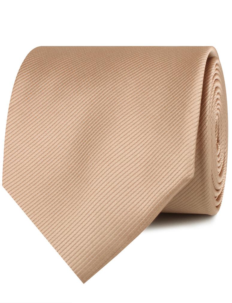 Nude Brown Twill Necktie