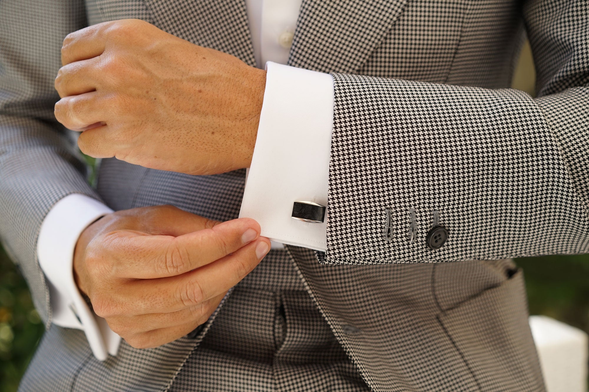 Black Onyx Stone Cufflinks