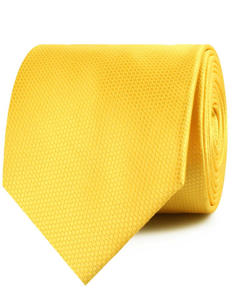 Sunflower Yellow Basket Weave Necktie