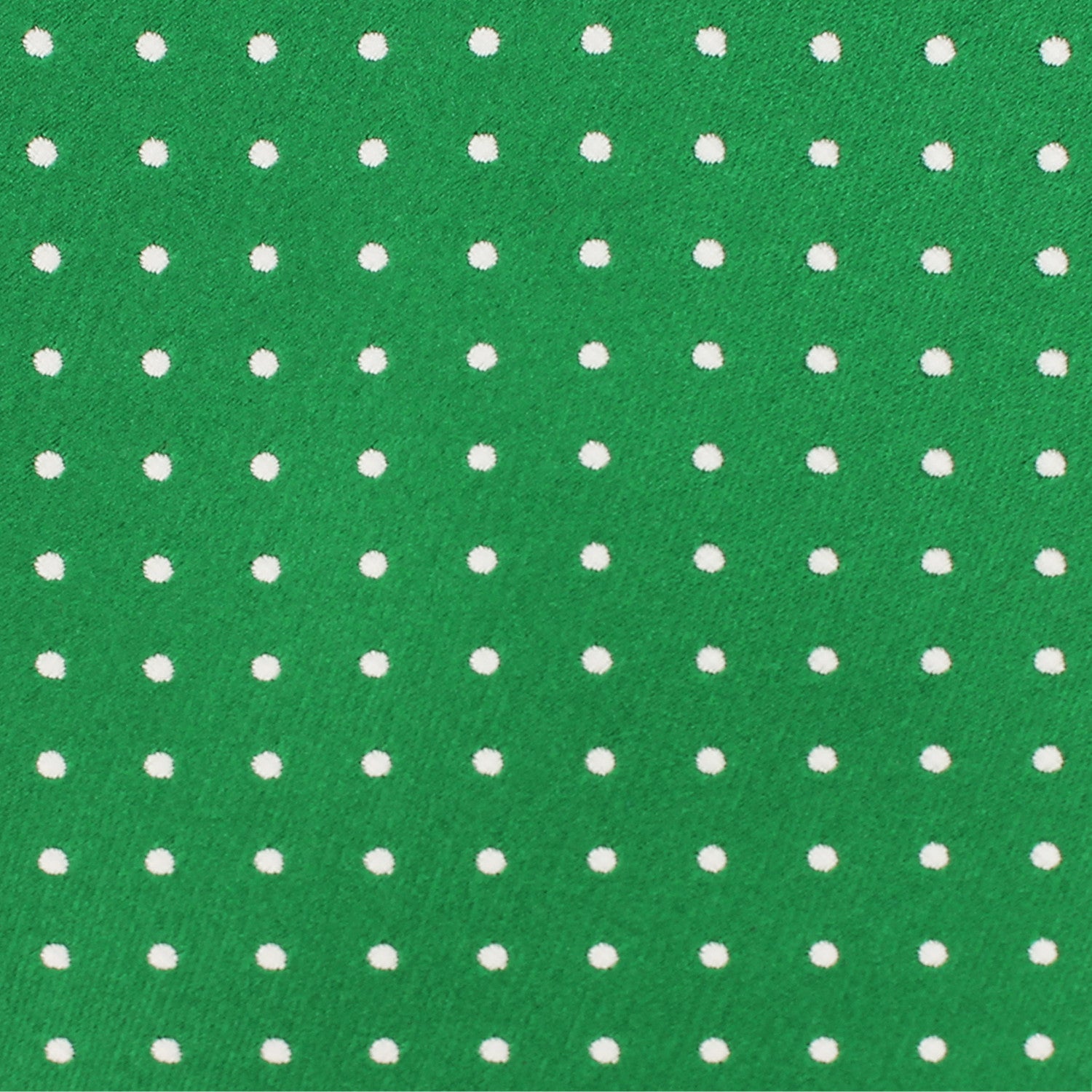 Green Tie with White Polka Dots