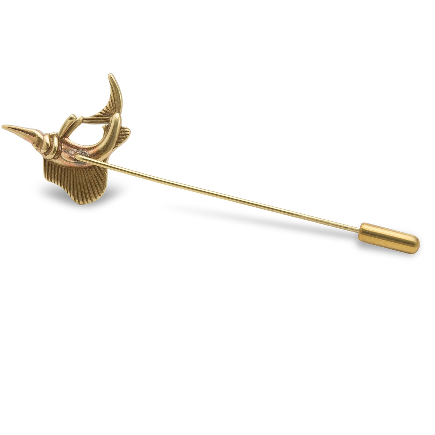 Antique Gold Sailfish Lapel Pin