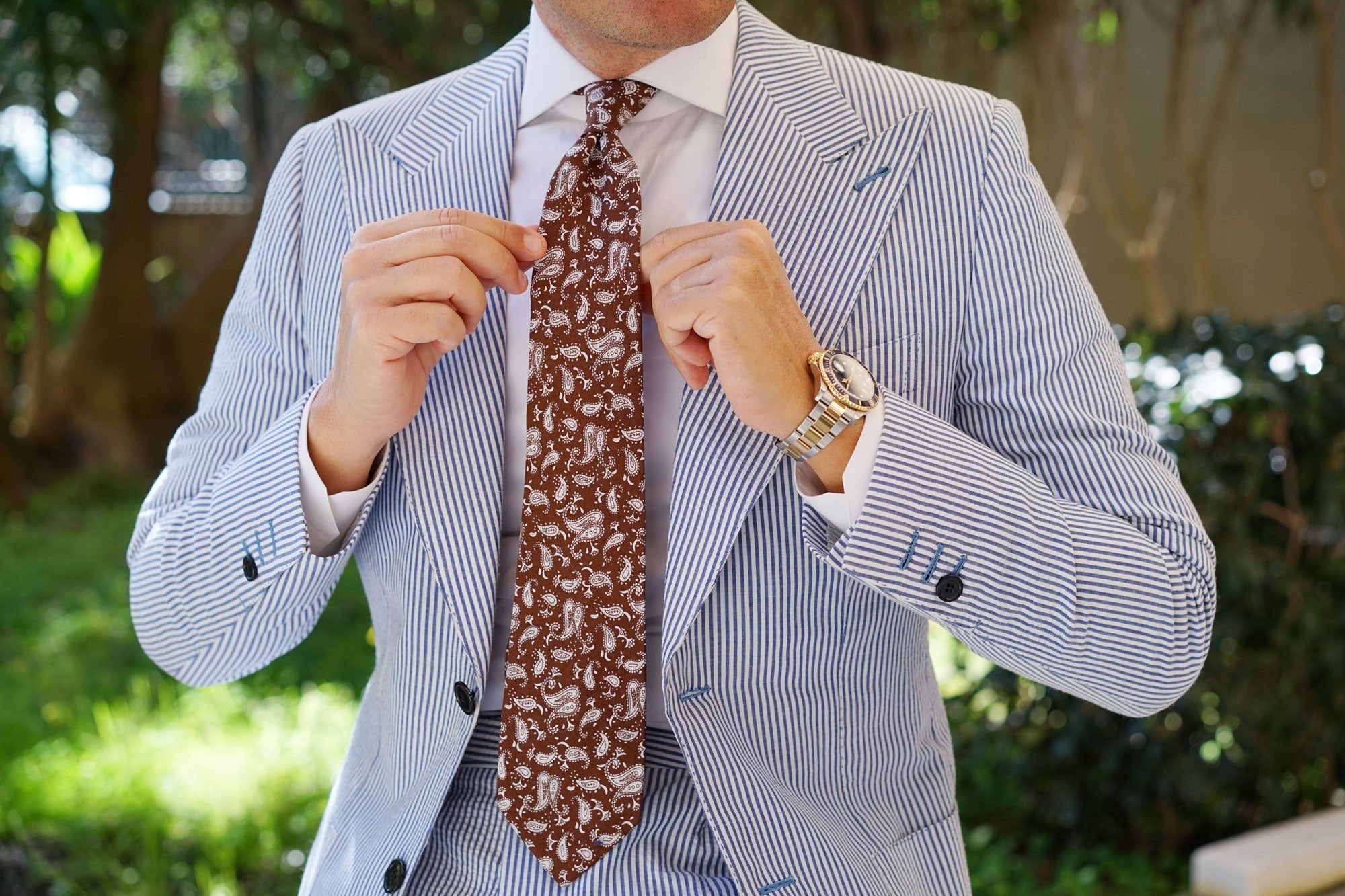 Florence Paisley Brown Tie