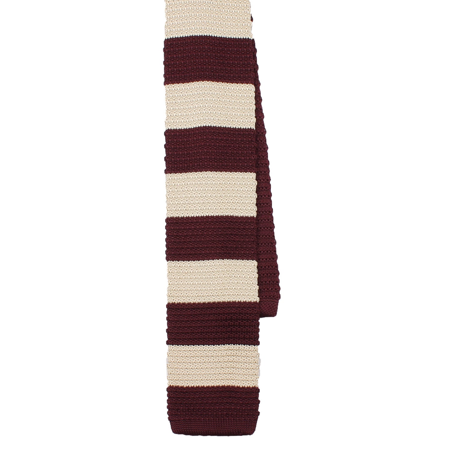 Burgundy Vanilla Knitted Tie