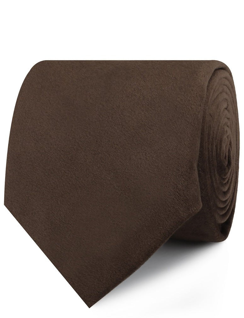 Dark Brown Velvet Necktie