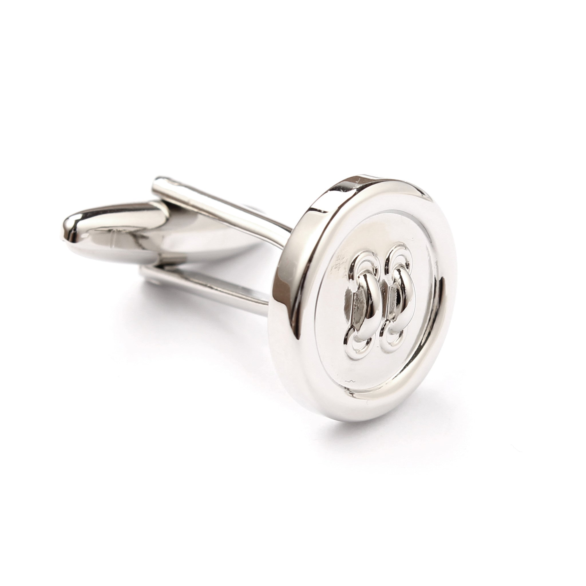 Silver Button Cufflinks