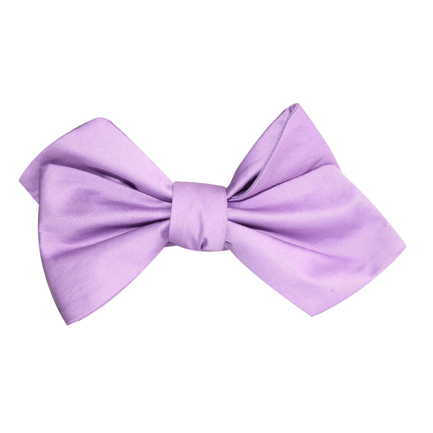 Lilac Purple Cotton Self Tie Diamond Tip Bow Tie