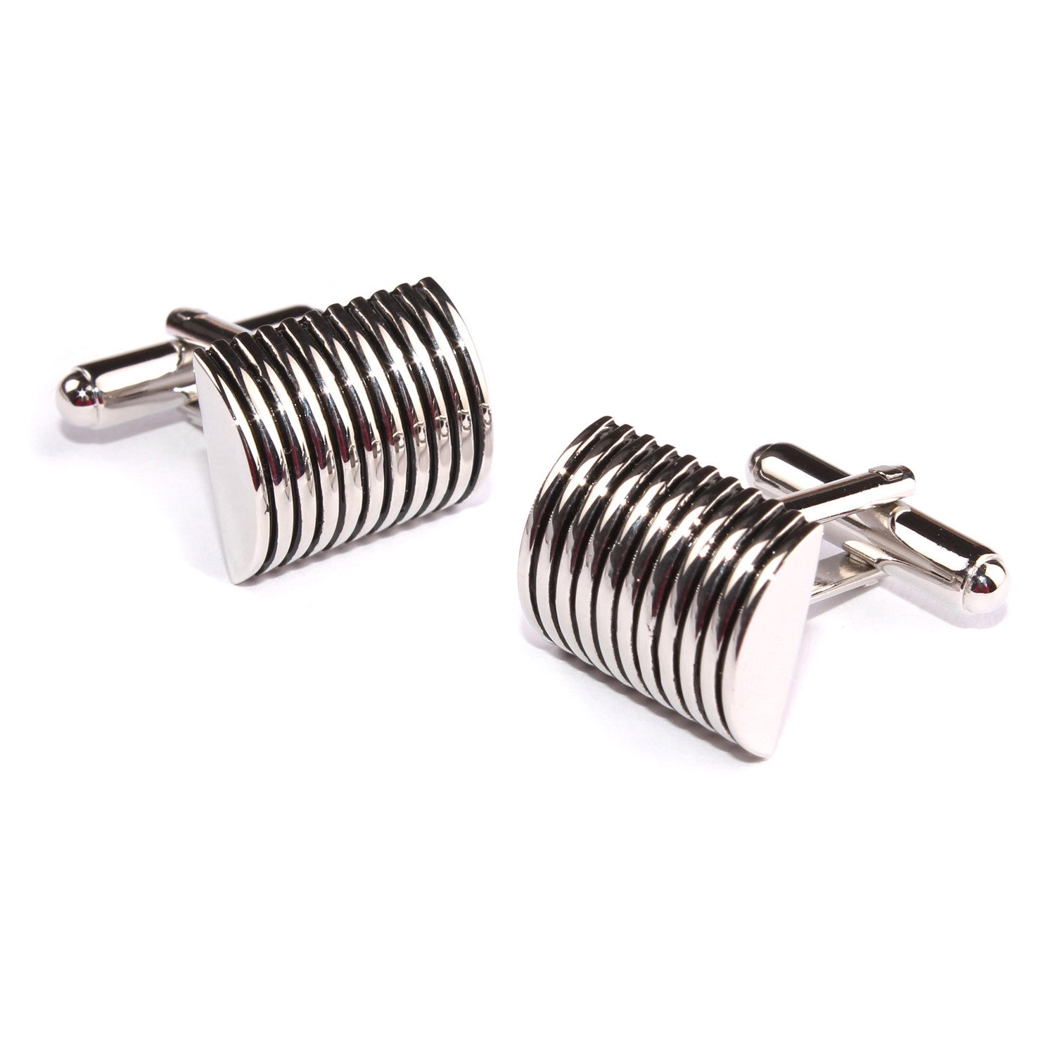 The New York Silver Vertical Bar Cufflinks