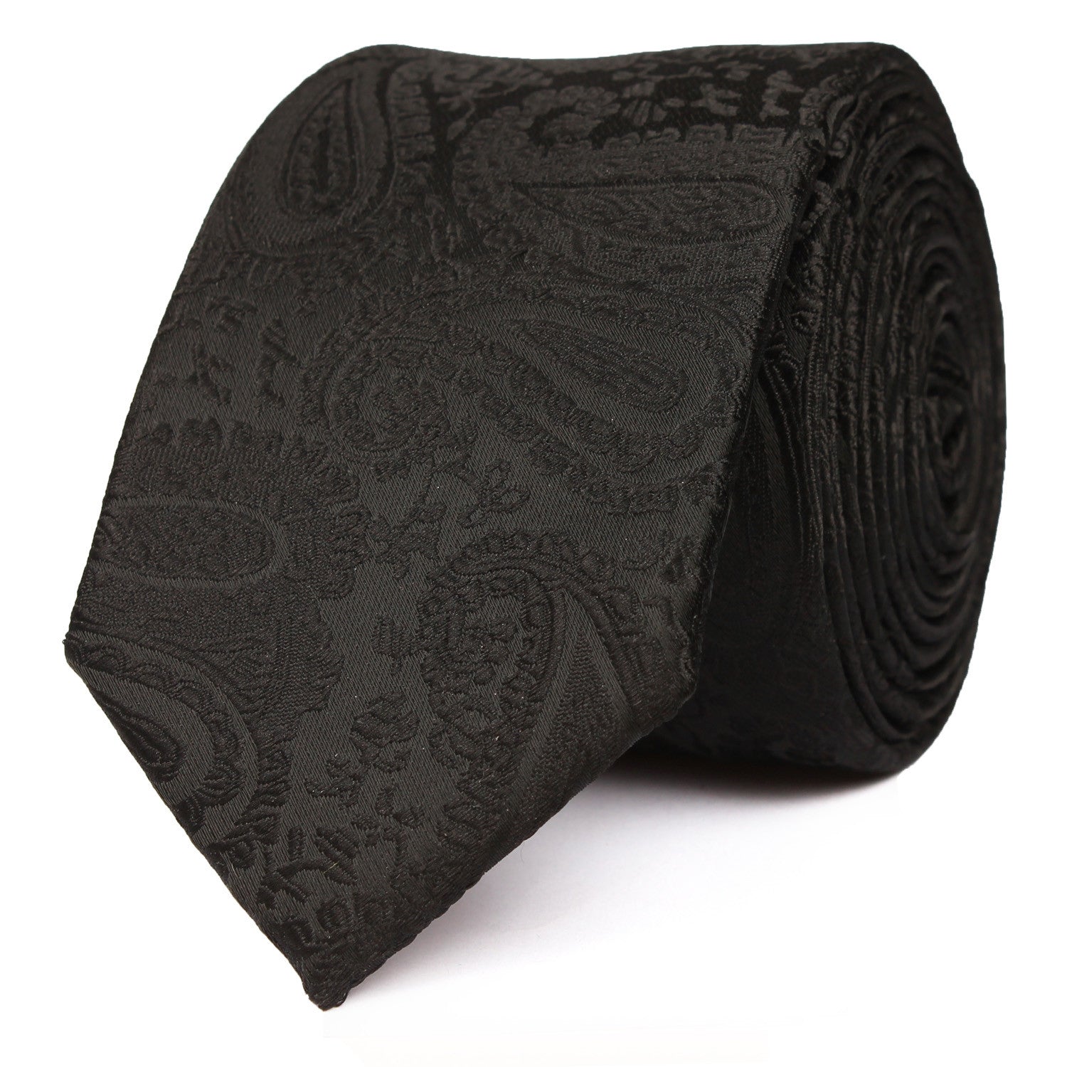 Paisley Midnight Black Skinny Tie