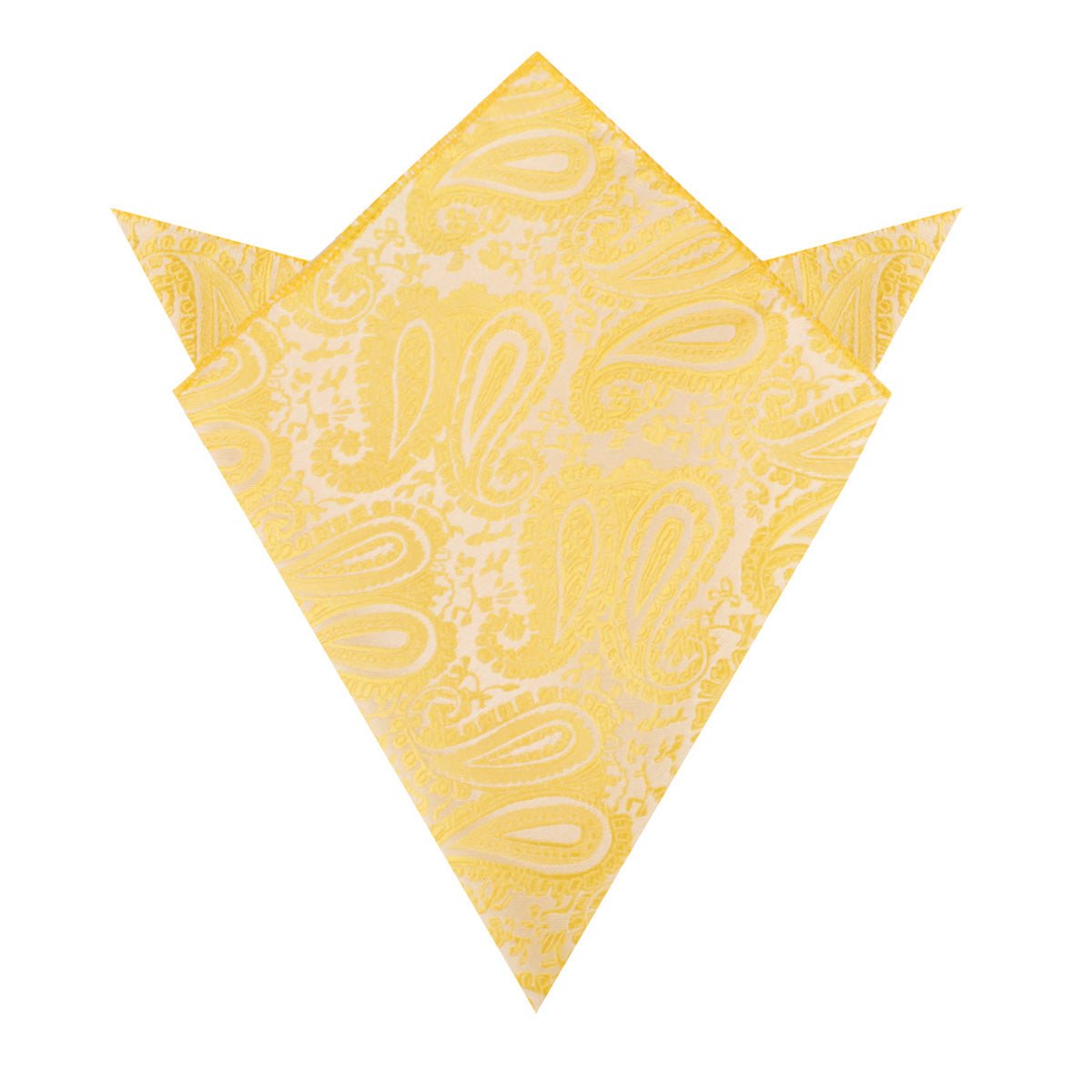 Tuscan Sun Yellow Paisley Pocket Square