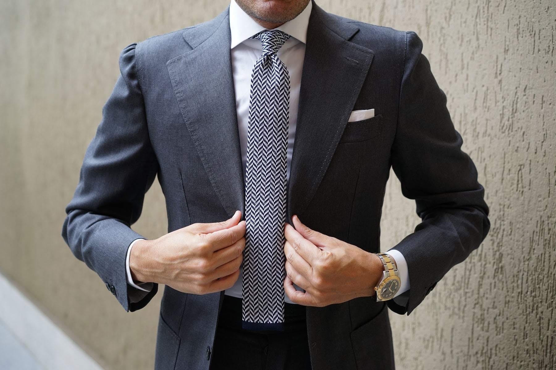 Django Herringbone Knitted Tie