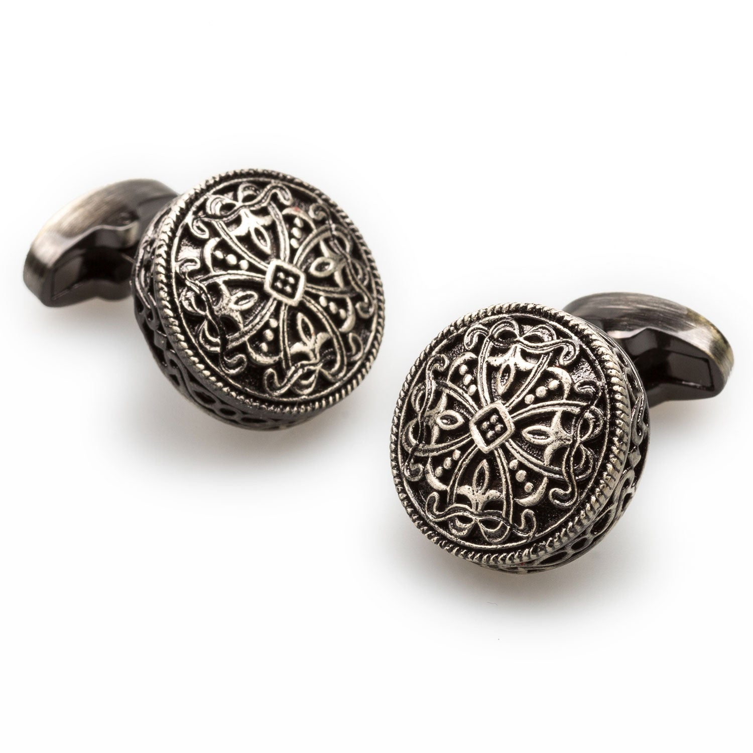 Augustus Caesar Antique Silver Cufflinks