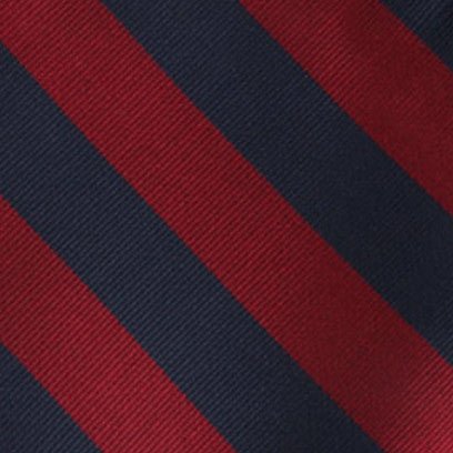 Burgundy & Navy Blue Stripes Tie