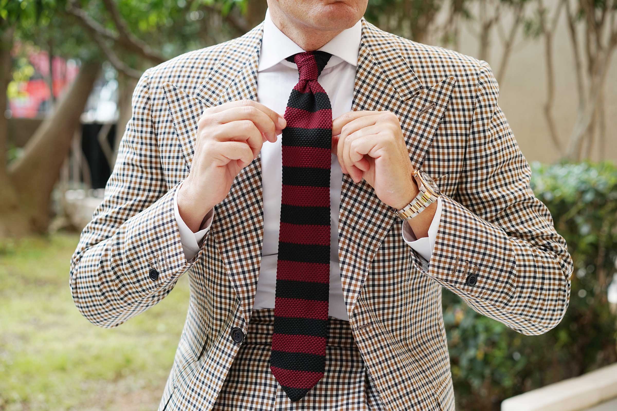 Nova Striped Knitted Tie