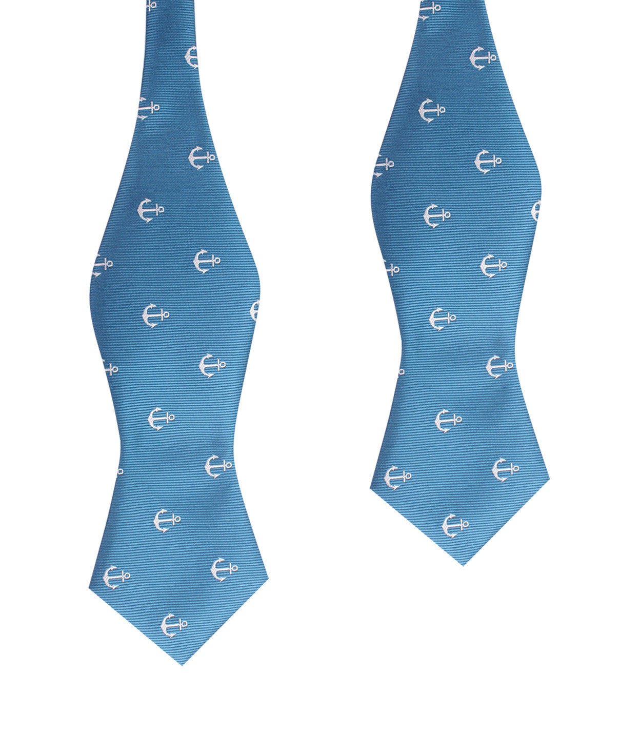 The OTAA Teal Blue Anchor Self Tie Diamond Tip Bow Tie